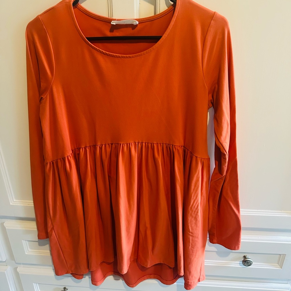 Zenana Outfitters Rust Long Sleeve Tunic